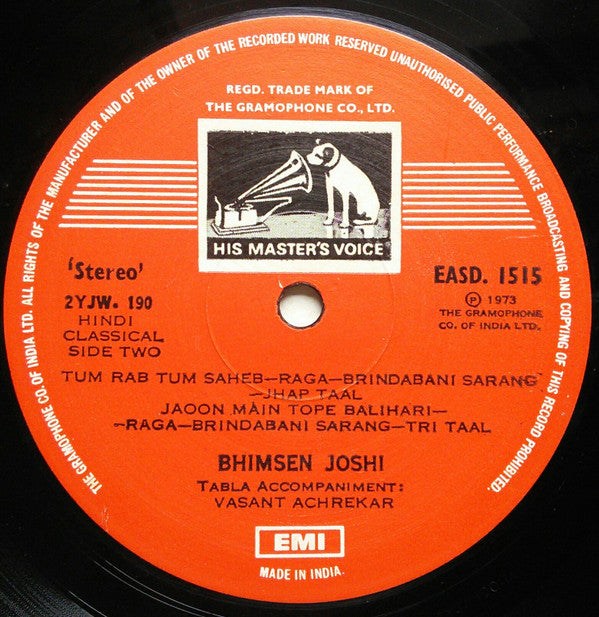 Bhimsen Joshi - Enchanting Melodies (Vinyl) Image