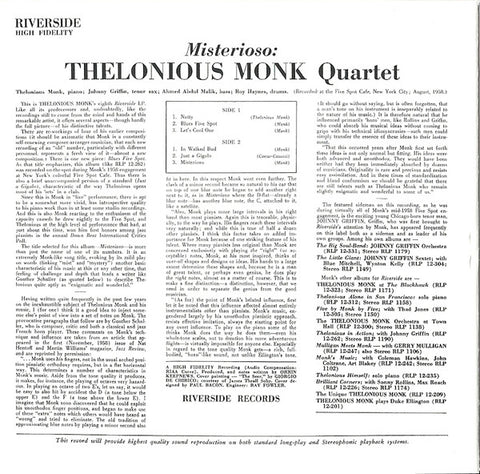 Thelonious Monk Quartet, The - Misterioso (CD)
