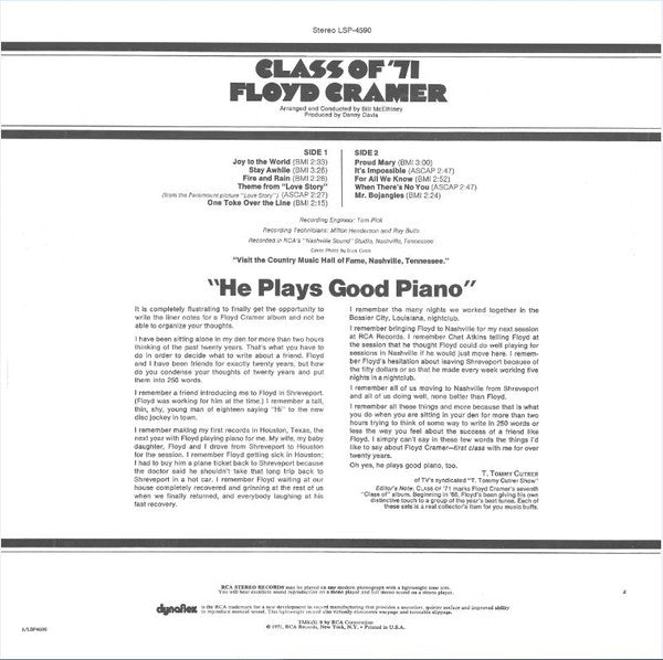 Floyd Cramer - Class Of '71 (Vinyl) Image