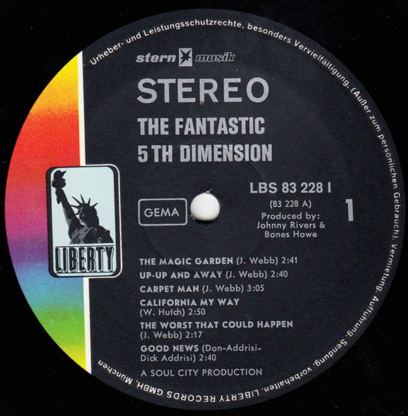 Fifth Dimension, The - The Fantastic 5th Dimension (Vinyl) Image