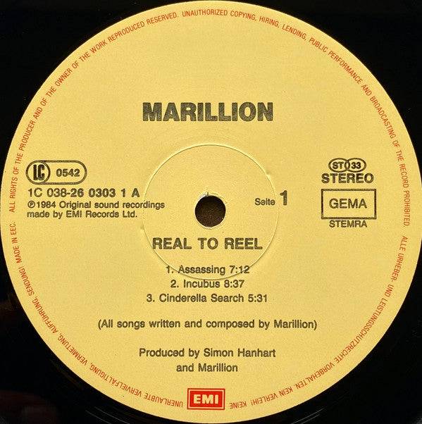 Marillion - Real To Reel (Vinyl)