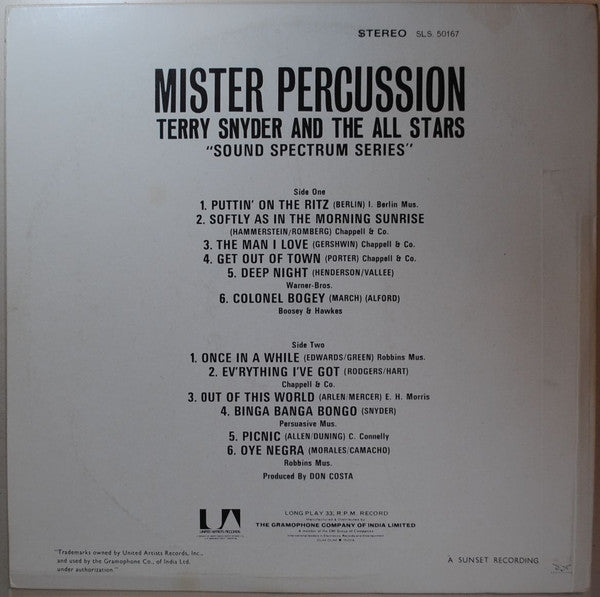 Terry Snyder And The All Stars - Mister Percussion (Vinyl)