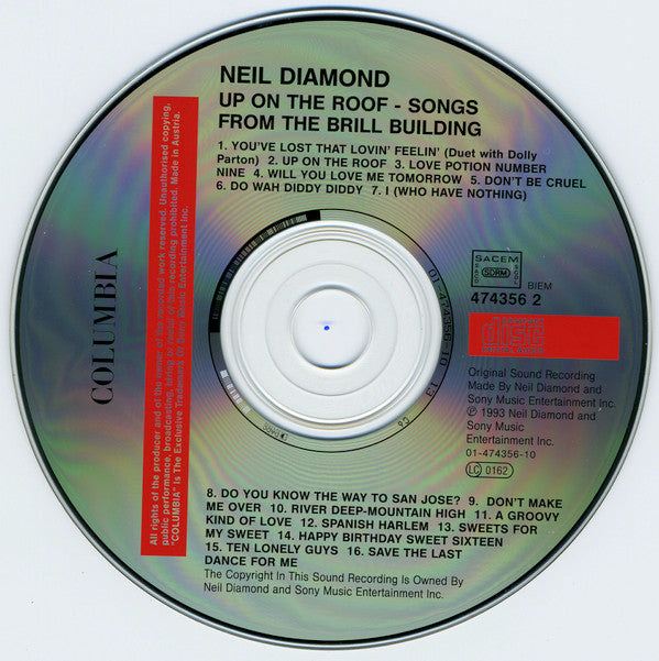 Neil Diamond - Up On The Roof: Songs From The Brill Building (CD) Image