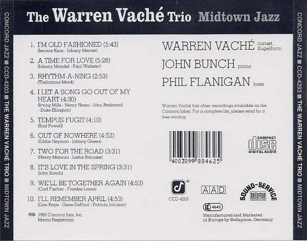 Warren Vaché Trio, The - Midtown Jazz (CD)