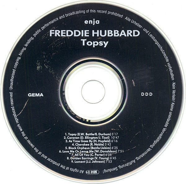Freddie Hubbard - Topsy - Standard Book (CD) Image