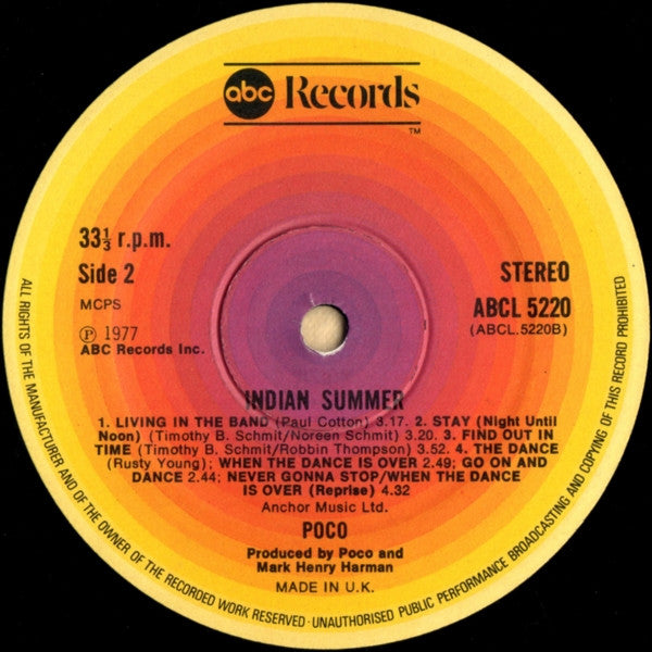 Poco (3) - Indian Summer (Vinyl)