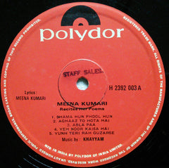 Meena Kumari - I Write, I Recite (Vinyl) Image
