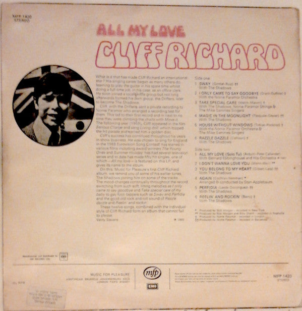Cliff Richard - All My Love (Vinyl) Image