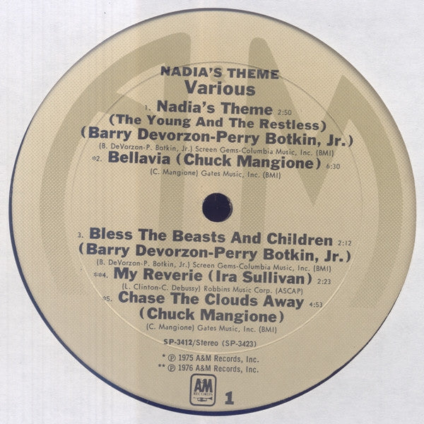 Various - Nadia's Theme (The Young And The Restless) (Vinyl) Image