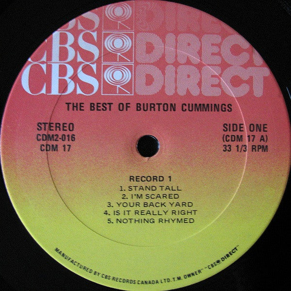 Burton Cummings - The Best Of Burton Cummings (Vinyl) (2)