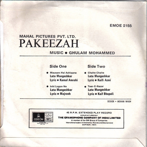 Ghulam Mohammed - Pakeezah (45-RPM)