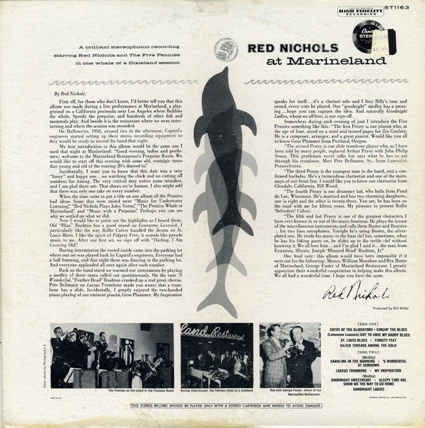 Red Nichols And His Five Pennies - Red Nichols And The Five Pennies At Marineland (Vinyl)