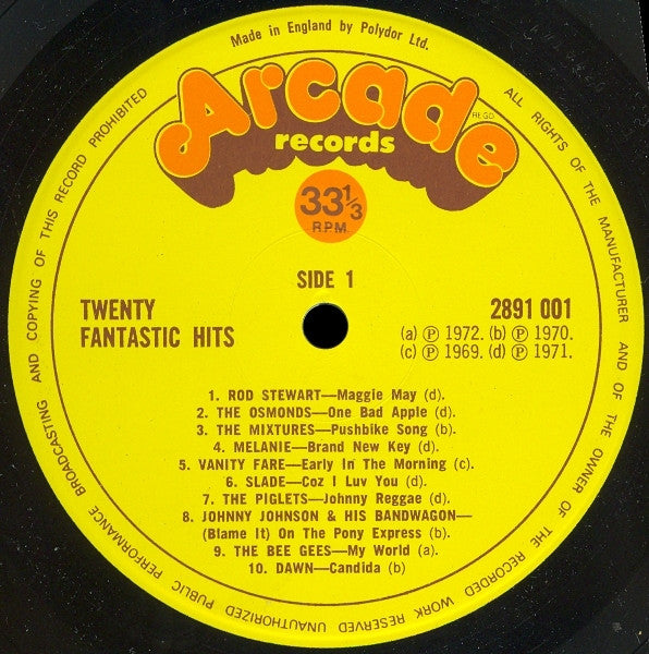 Various - 20 Fantastic Hits By The Original Artists (Vinyl)