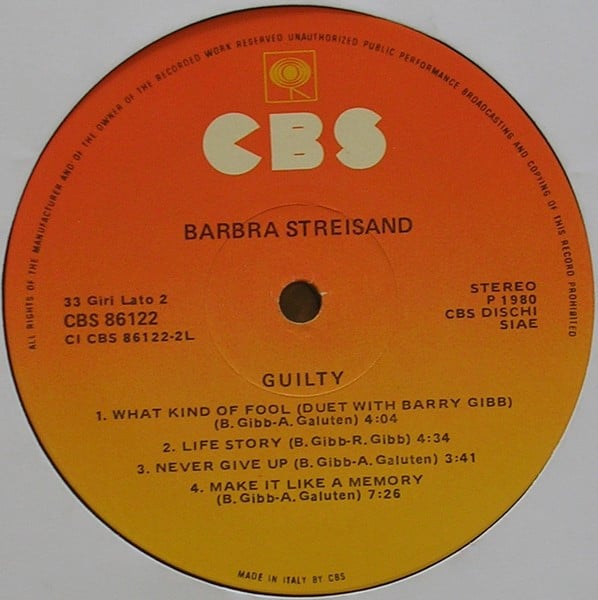 Barbra Streisand - Guilty (Vinyl)