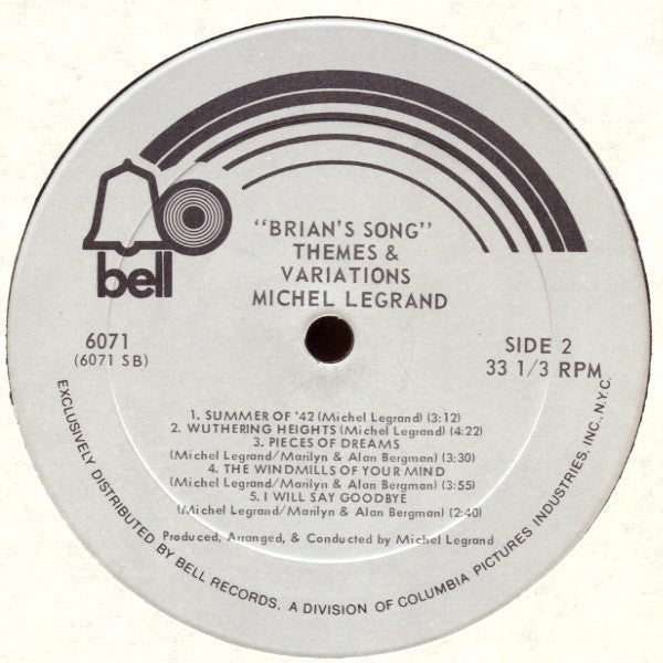 Michel Legrand - Brian's Song (Themes & Variations) (Vinyl)