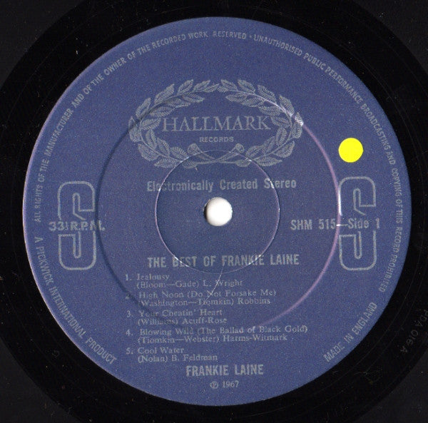 Frankie Laine - The Best Of Frankie Laine (Vinyl)