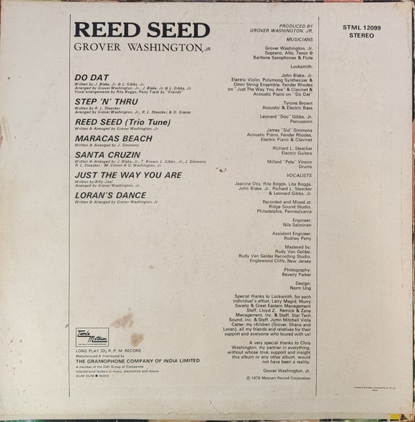Grover Washington, Jr. - Reed Seed (Vinyl) Image