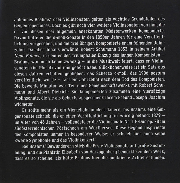 Johannes Brahms - Nikolaj Znaider, Yefim Bronfman - Complete Works For Violin And Piano (CD)