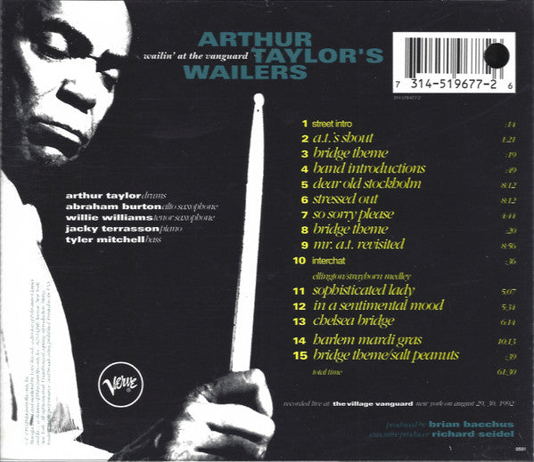 Arthur Taylor's Wailers - Wailin' At The Vanguard (CD) Image