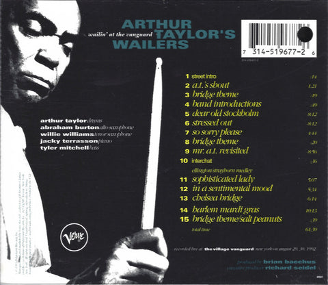 Arthur Taylor's Wailers - Wailin' At The Vanguard (CD) Image