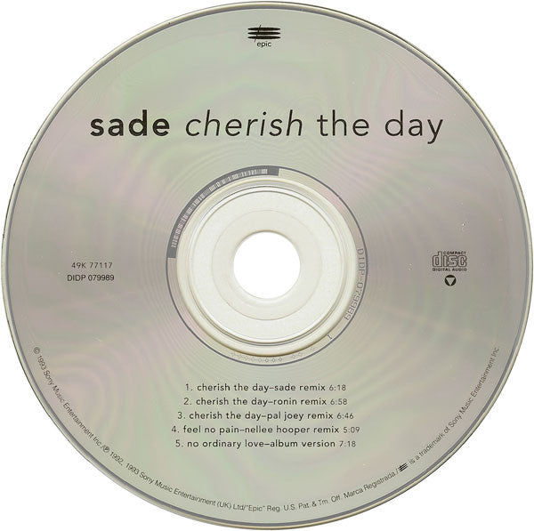 Sade - Cherish The Day (CD) Image