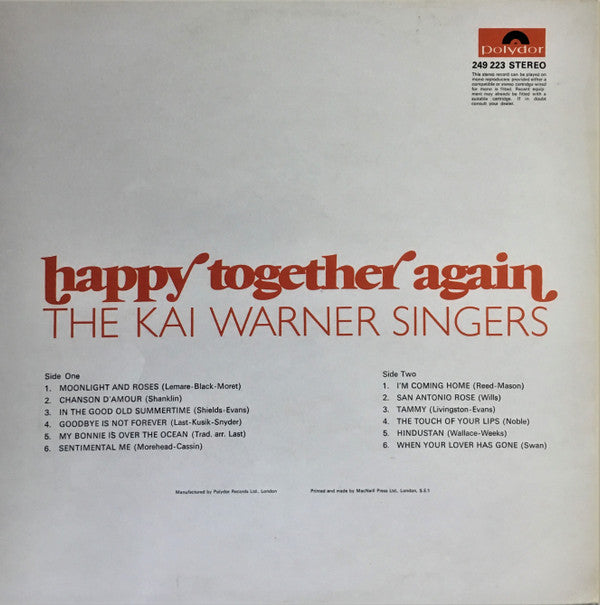 Kai Warner Singers - Happy Together Again (Vinyl) Image