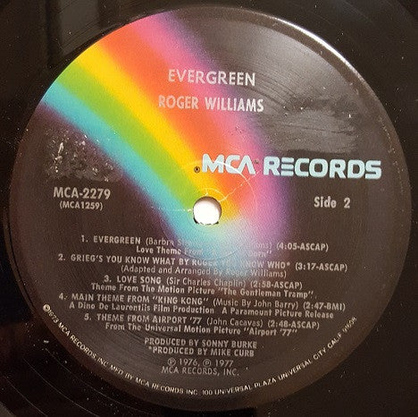 Roger Williams (2) - Evergreen (Vinyl) Image