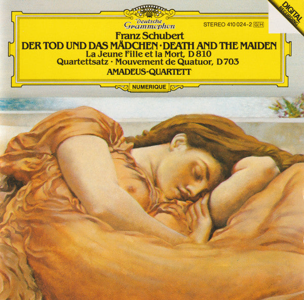 Franz Schubert, Amadeus-Quartett - Der Tod Und Das Madchen = Death And The Maiden = La Jeune Fille Et La Mort, D 810 â€¢ Quartettsatz = Mouvement De Quatuor, D 703 (CD) Image