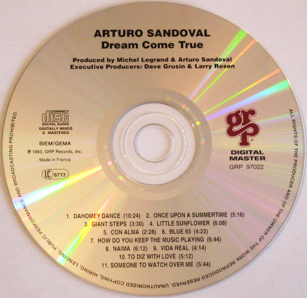Arturo Sandoval - Dream Come True (CD) Image