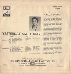 Firoza Begum - Yesterday & Today (Vinyl)