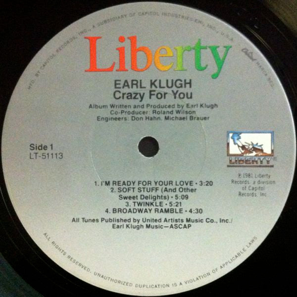 Earl Klugh - Crazy For You (Vinyl) Image