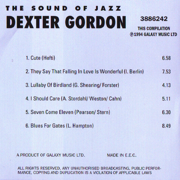 Dexter Gordon - Sound Of Jazz Vol. 24 (CD) Image