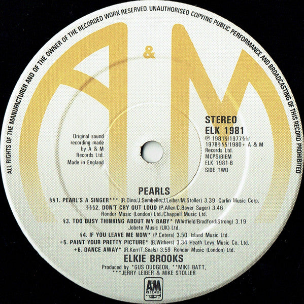 Elkie Brooks - Pearls (Vinyl) Image