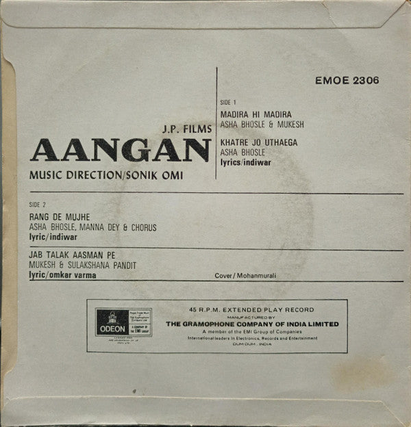 Sonik-Omi - Aangan (45-RPM)