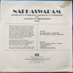 Madurai M.P. Sethuraman, Madurai M.P. Ponnuswamy, Valayapatti Subramaniyam - Nadhaswaram (Vinyl)