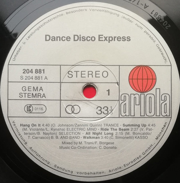 Various - Dance Disco Express (Vinyl)