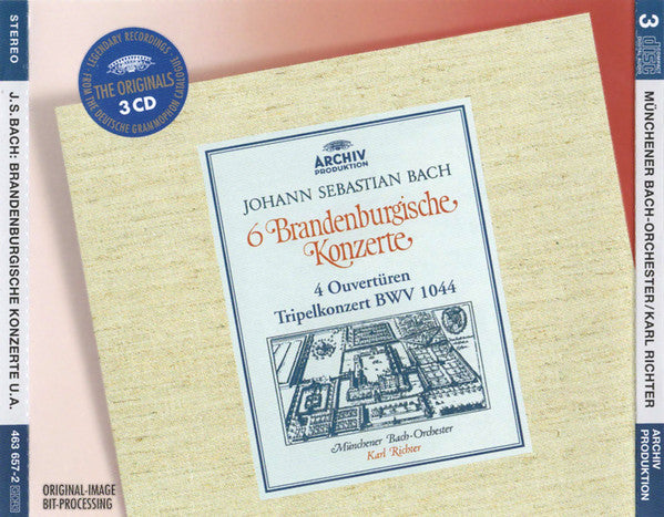 Johann Sebastian Bach – Münchener Bach-Orchester, Karl Richter - 6 Brandenburgische Konzerte, 4 Oüverturen, Tripelkonzert BWV 1044 (CD) (3)