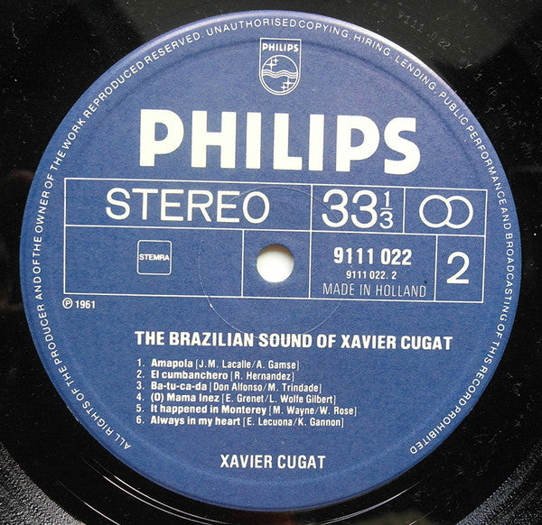 Xavier Cugat - The Brazilian Sound Of Xavier Cugat (Vinyl) Image