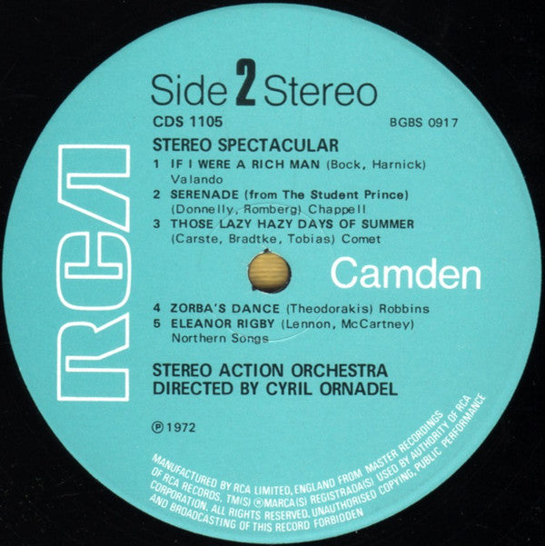 Stereo Action Orchestra, The Created & Directed By Cyril Ornadel - Thrill To The Exciting Sounds Of Stereo Spectacular (Vinyl) Image