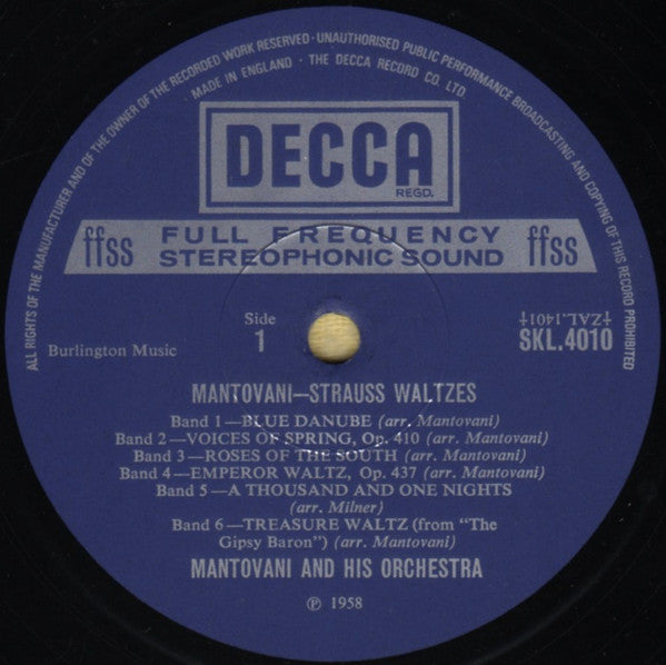 Mantovani And His Orchestra - Strauss Waltzes (Vinyl) Image