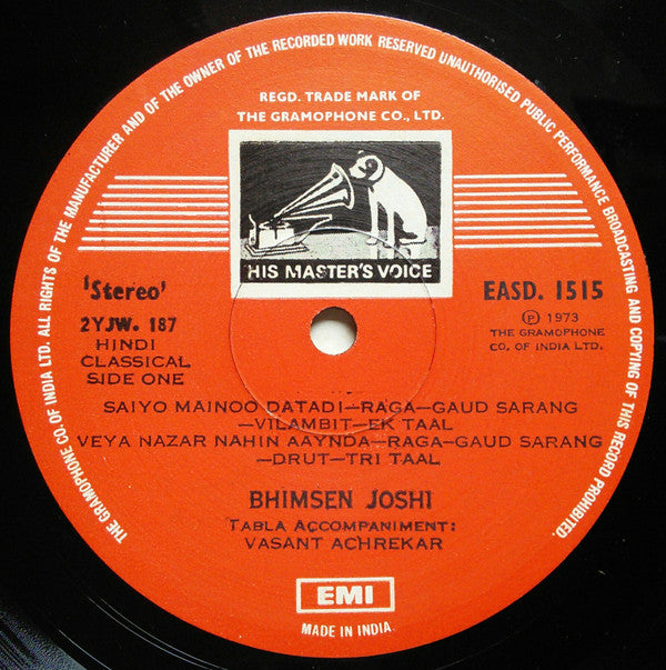 Bhimsen Joshi - Enchanting Melodies (Vinyl) Image