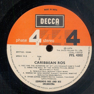 Edmundo Ros & His Orchestra - Caribbean Ros (Vinyl) Image