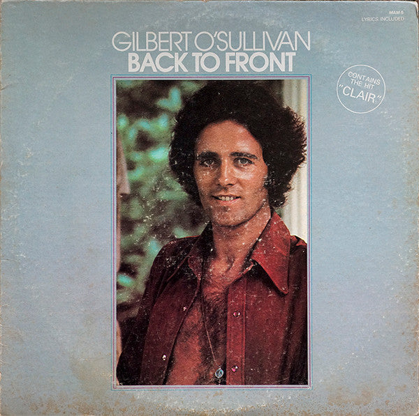 Gilbert O'Sullivan - Back To Front (Vinyl)