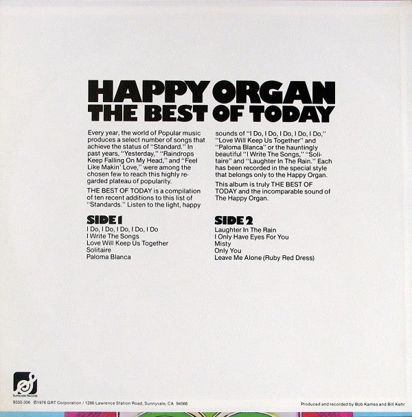 Happy Organ - The Best Of Today (Vinyl) Image