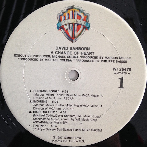 David Sanborn - A Change Of Heart (Vinyl) Image