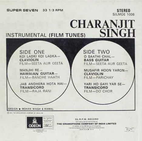 Charanjit Singh - Instrumental (Film Tunes) (45-RPM)
