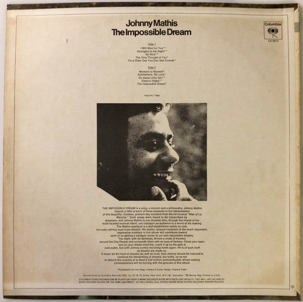 Johnny Mathis - The Impossible Dream (Vinyl) Image