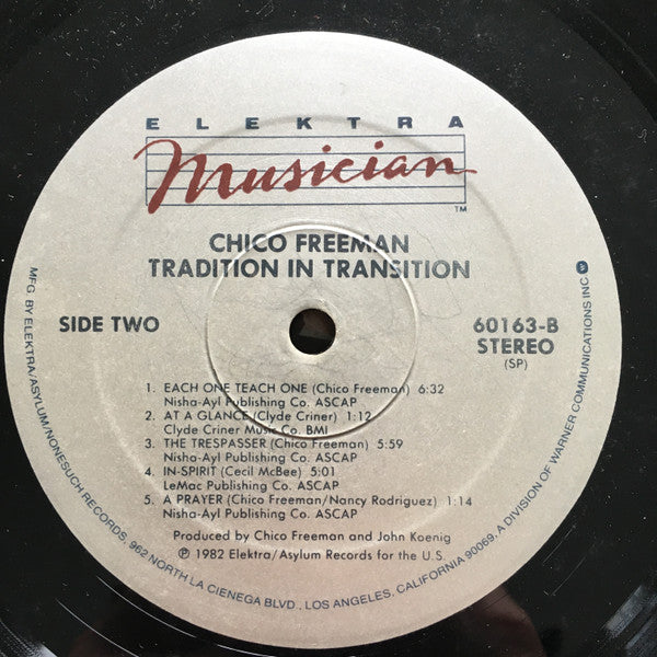 Chico Freeman - Tradition In Transition (Vinyl) Image