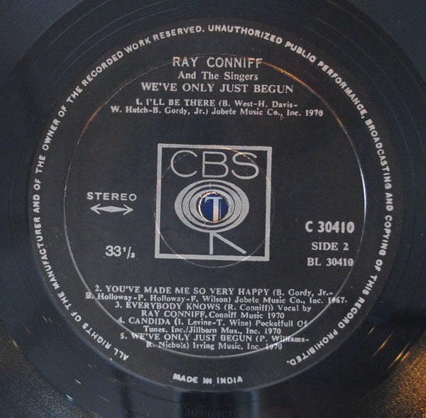 Ray Conniff And The Singers - We've Only Just Begun (Vinyl) Image