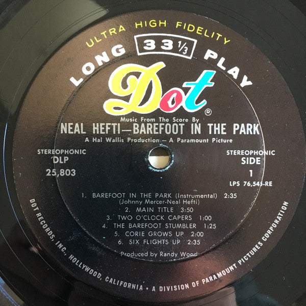 Neal Hefti - Barefoot In The Park (Music From The Score) (Vinyl) Image